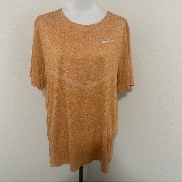 Nike Dri-Fit Running Move To Zero Short Sleeve Men’s Shirt Large 100% Polyester - Picture 2 of 9